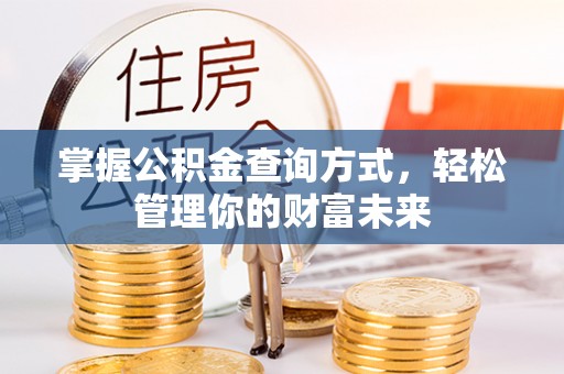 桑珠孜掌握公积金查询方式，轻松管理你的财富未来