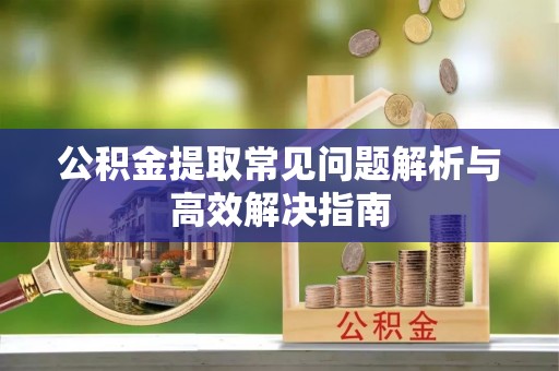 桑珠孜公积金提取常见问题解析与高效解决指南