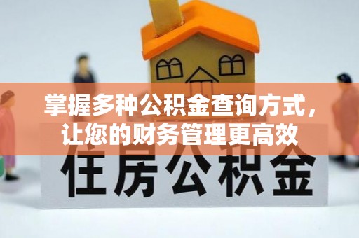 桑珠孜掌握多种公积金查询方式，让您的财务管理更高效