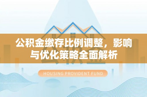 桑珠孜公积金缴存比例调整，影响与优化策略全面解析