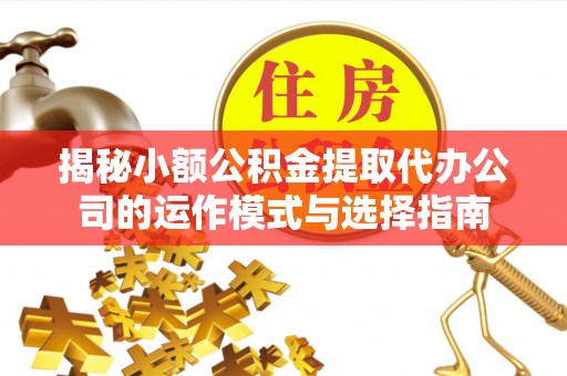 桑珠孜揭秘小额公积金提取代办公司的运作模式与选择指南