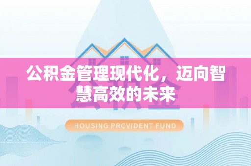 桑珠孜公积金管理现代化，迈向智慧高效的未来