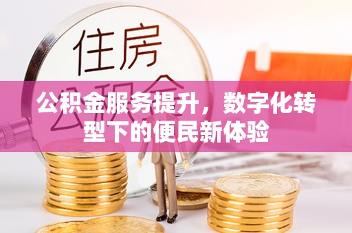 桑珠孜公积金服务提升，数字化转型下的便民新体验