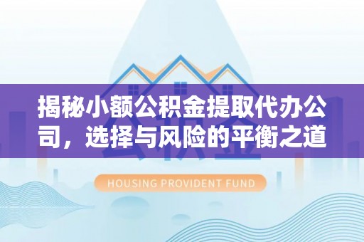 桑珠孜揭秘小额公积金提取代办公司，选择与风险的平衡之道