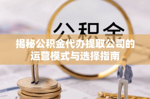 桑珠孜揭秘公积金代办提取公司的运营模式与选择指南
