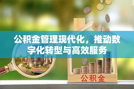 桑珠孜公积金管理现代化，推动数字化转型与高效服务