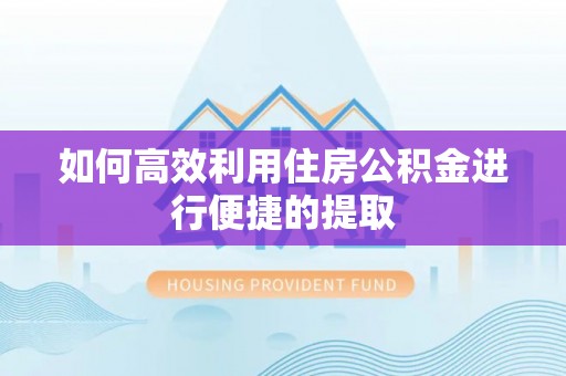 桑珠孜如何高效利用住房公积金进行便捷的提取