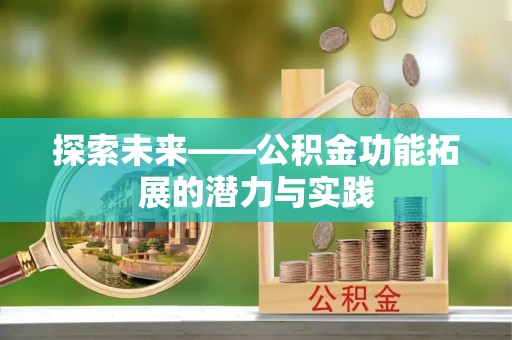 桑珠孜探索未来——公积金功能拓展的潜力与实践