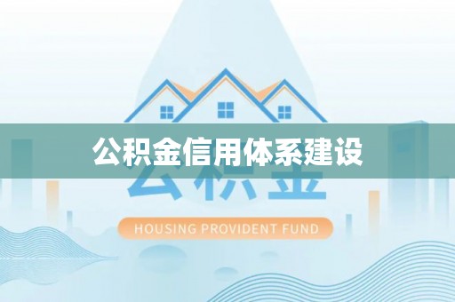 桑珠孜公积金信用体系建设
