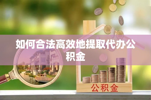 桑珠孜如何合法高效地提取代办公积金