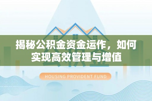桑珠孜揭秘公积金资金运作，如何实现高效管理与增值