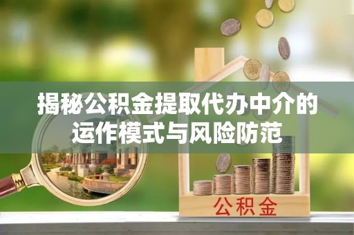 桑珠孜揭秘公积金提取代办中介的运作模式与风险防范