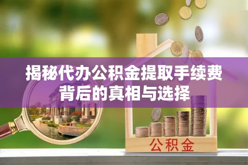 桑珠孜揭秘代办公积金提取手续费背后的真相与选择
